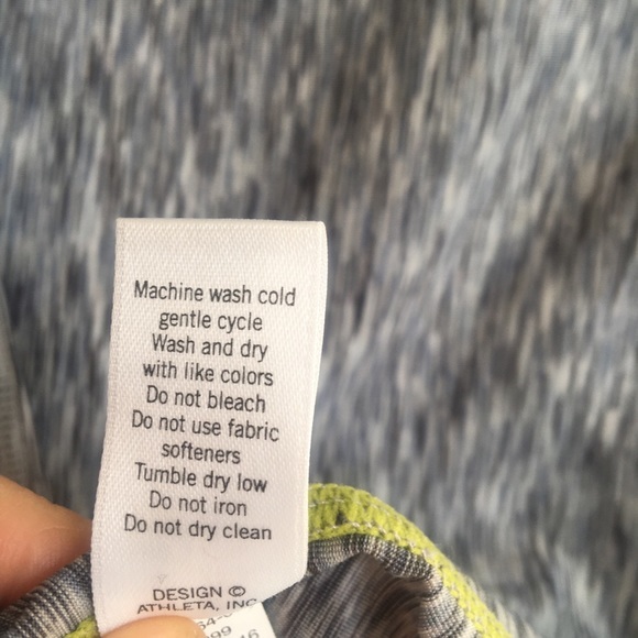 Athleta Mendoza 1/2 Zip Running Shirt Thumb Holes Space Dye Gray/Blue Size Small - Picture 15 of 16